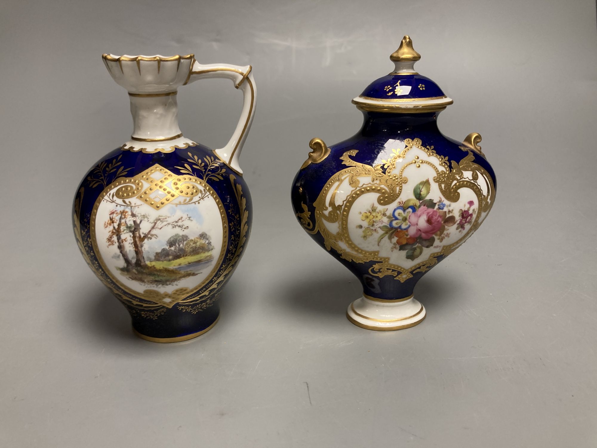 Two Royal Crown Derby vases, tallest 11cm high